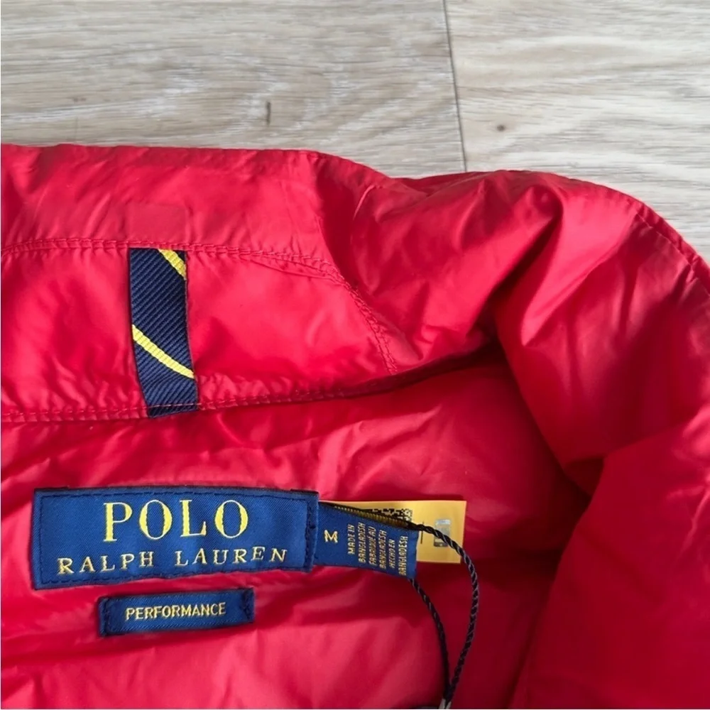 Polo Ralph Lauren Classic  Red Performance Puffer Jacket NWT Sizes Med/Lg